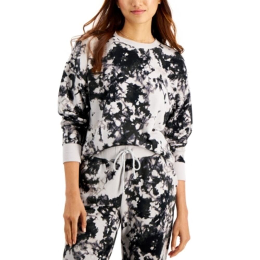 Style & Co Gray Black Acid Wash Sweatshirt Casual Comfy Size S Small New